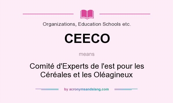 What does CEECO mean? It stands for Comité d`Experts de l`est pour les Céréales et les Oléagineux