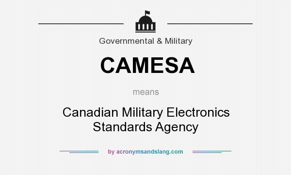 What does CAMESA mean? It stands for Canadian Military Electronics Standards Agency