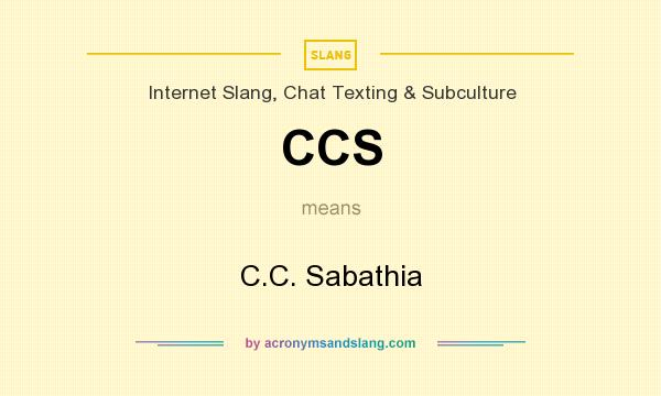 What does CCS mean? It stands for C.C. Sabathia