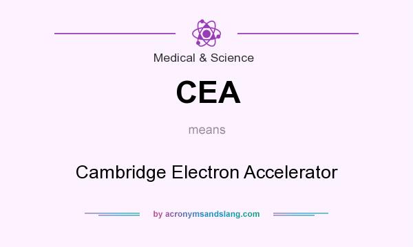 What does CEA mean? It stands for Cambridge Electron Accelerator