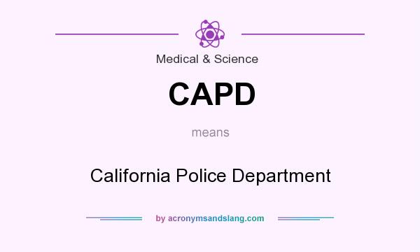 What does CAPD mean? It stands for California Police Department