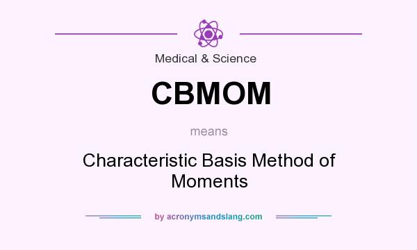What does CBMOM mean? It stands for Characteristic Basis Method of Moments