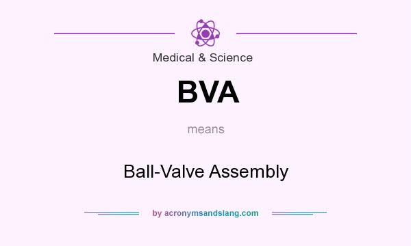 What does BVA mean? It stands for Ball-Valve Assembly