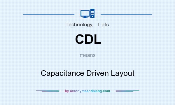 What does CDL mean? It stands for Capacitance Driven Layout