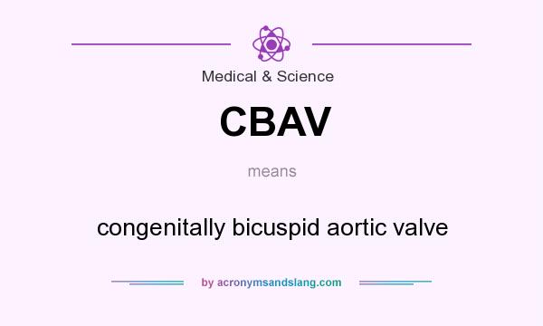 What does CBAV mean? It stands for congenitally bicuspid aortic valve