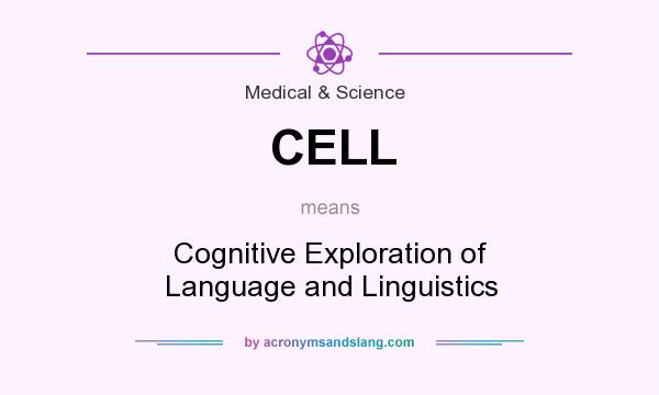 What does CELL mean? It stands for Cognitive Exploration of Language and Linguistics
