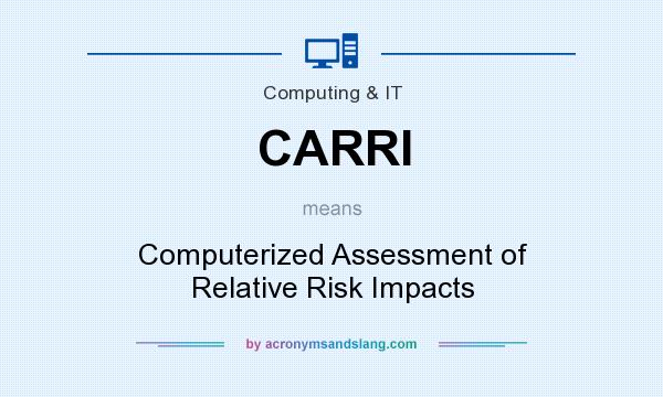 What does CARRI mean? It stands for Computerized Assessment of Relative Risk Impacts