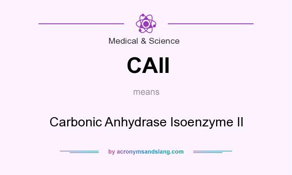 What does CAII mean? It stands for Carbonic Anhydrase Isoenzyme II