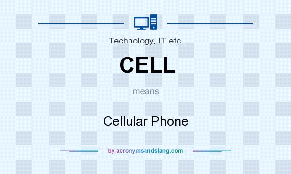 What does CELL mean? It stands for Cellular Phone