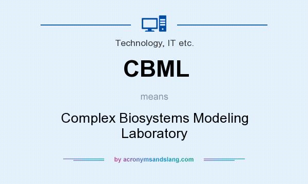 What does CBML mean? It stands for Complex Biosystems Modeling Laboratory
