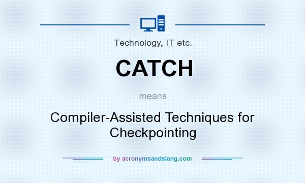 What does CATCH mean? It stands for Compiler-Assisted Techniques for Checkpointing
