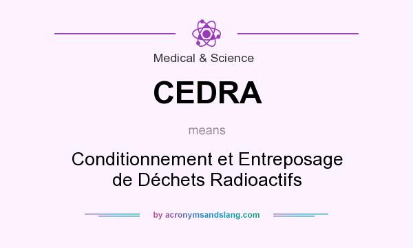 What does CEDRA mean? It stands for Conditionnement et Entreposage de Déchets Radioactifs
