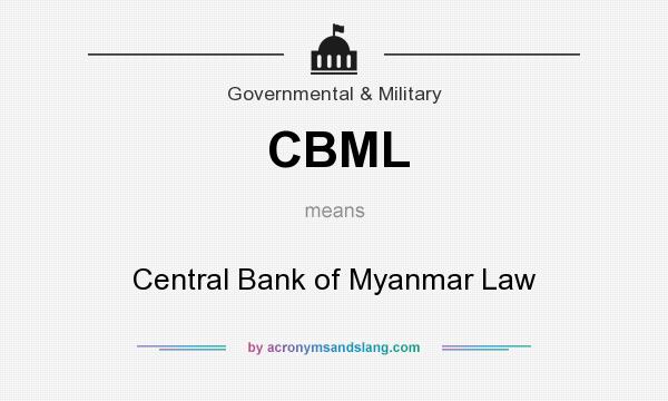 What does CBML mean? It stands for Central Bank of Myanmar Law