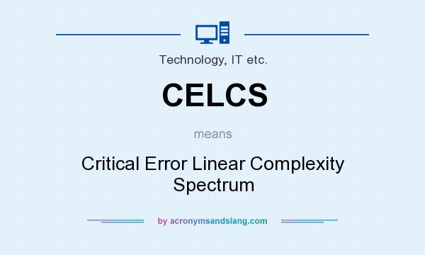 What does CELCS mean? It stands for Critical Error Linear Complexity Spectrum