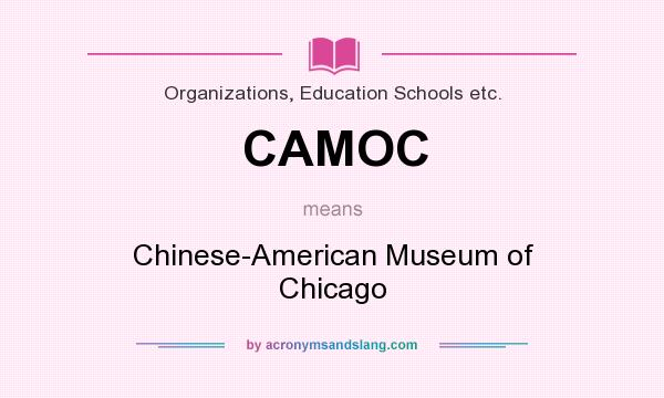 What does CAMOC mean? It stands for Chinese-American Museum of Chicago