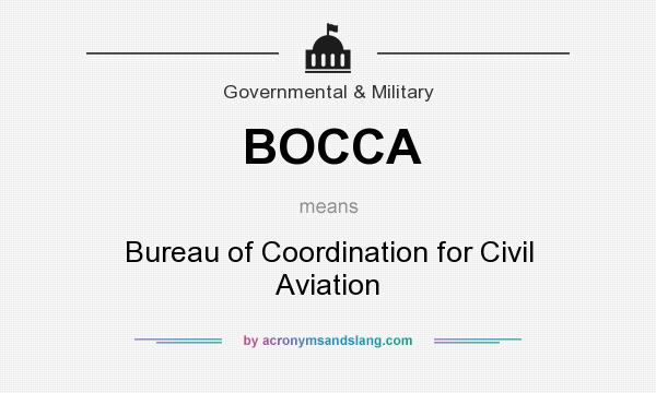 What does BOCCA mean? It stands for Bureau of Coordination for Civil Aviation