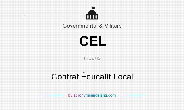 What does CEL mean? It stands for Contrat Éducatif Local