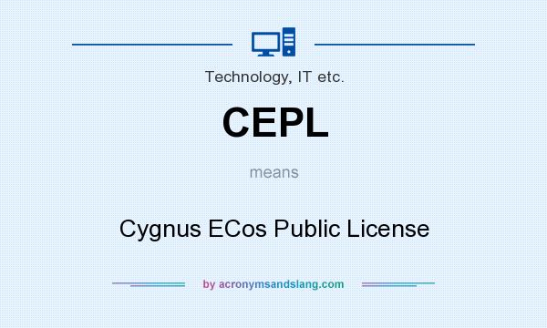 What does CEPL mean? It stands for Cygnus ECos Public License