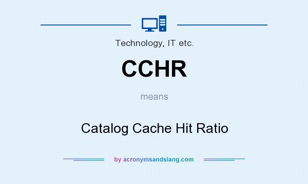 What does CCHR mean? It stands for Catalog Cache Hit Ratio