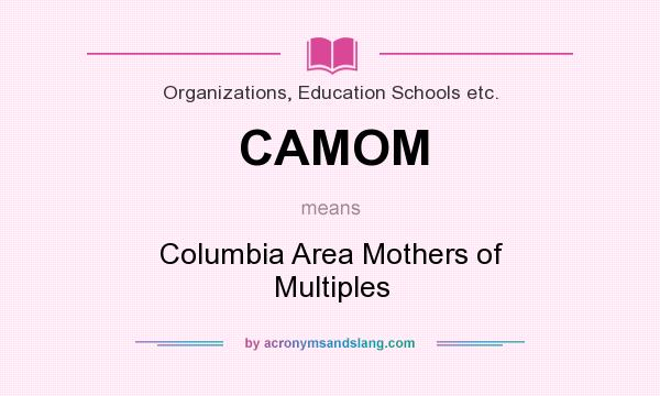 What does CAMOM mean? It stands for Columbia Area Mothers of Multiples