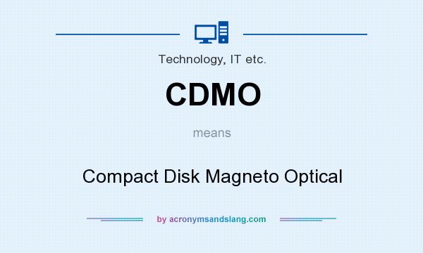 What does CDMO mean? It stands for Compact Disk Magneto Optical