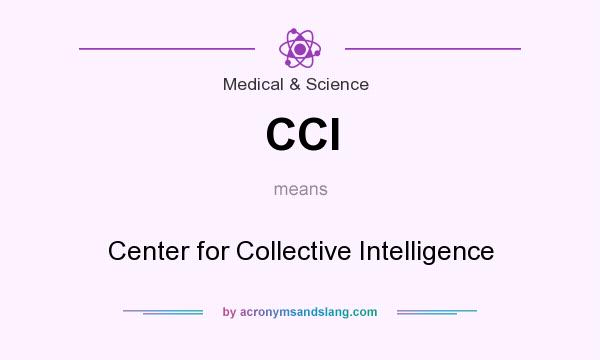 What does CCI mean? It stands for Center for Collective Intelligence