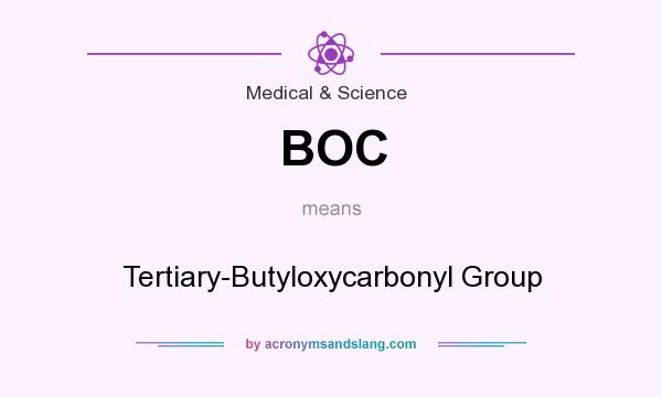 What does BOC mean? It stands for Tertiary-Butyloxycarbonyl Group