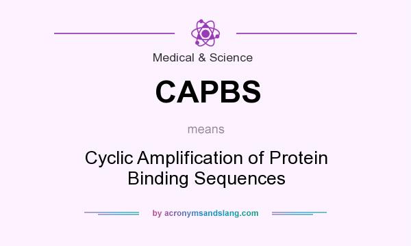 What does CAPBS mean? It stands for Cyclic Amplification of Protein Binding Sequences