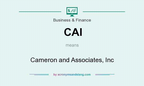 What does CAI mean? It stands for Cameron and Associates, Inc