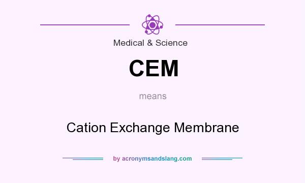What does CEM mean? It stands for Cation Exchange Membrane