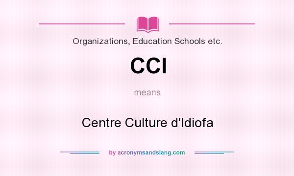 What does CCI mean? It stands for Centre Culture d`Idiofa
