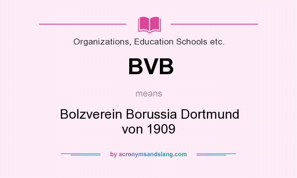 What does BVB mean? It stands for Bolzverein Borussia Dortmund von 1909