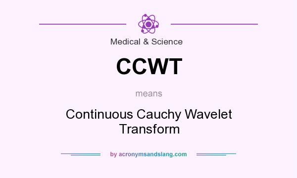 What does CCWT mean? It stands for Continuous Cauchy Wavelet Transform