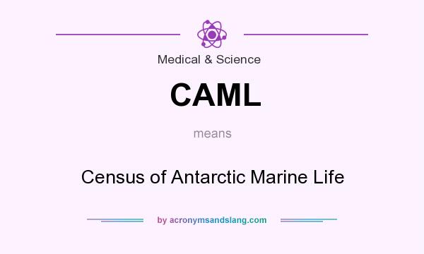 What does CAML mean? It stands for Census of Antarctic Marine Life