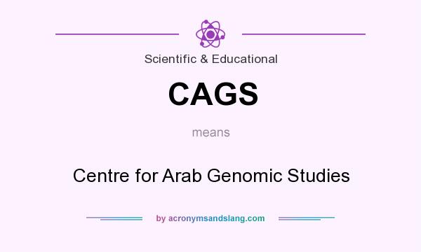 What does CAGS mean? It stands for Centre for Arab Genomic Studies