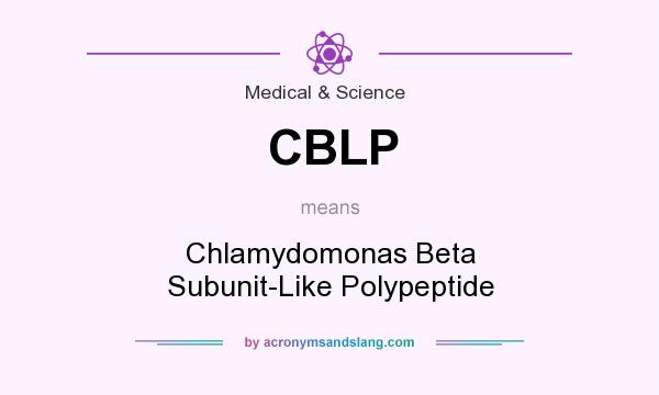What does CBLP mean? It stands for Chlamydomonas Beta Subunit-Like Polypeptide