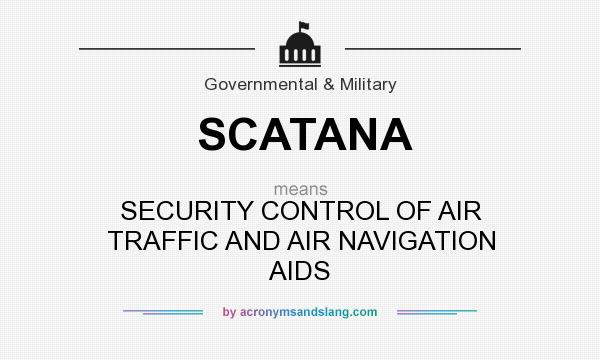 What does SCATANA mean? It stands for SECURITY CONTROL OF AIR TRAFFIC AND AIR NAVIGATION AIDS