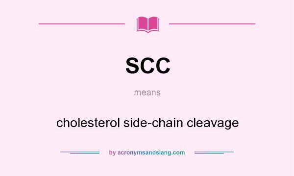 What does SCC mean? It stands for cholesterol side-chain cleavage