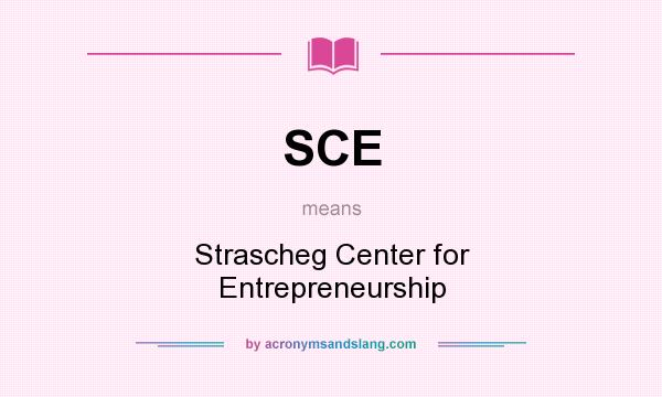 What does SCE mean? It stands for Strascheg Center for Entrepreneurship