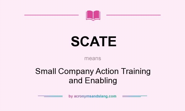 What does SCATE mean? It stands for Small Company Action Training and Enabling