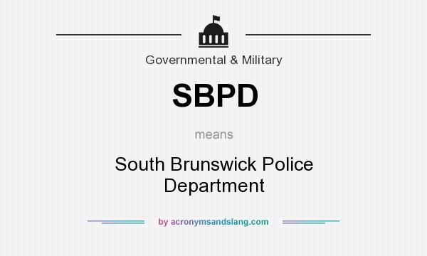 What does SBPD mean? It stands for South Brunswick Police Department