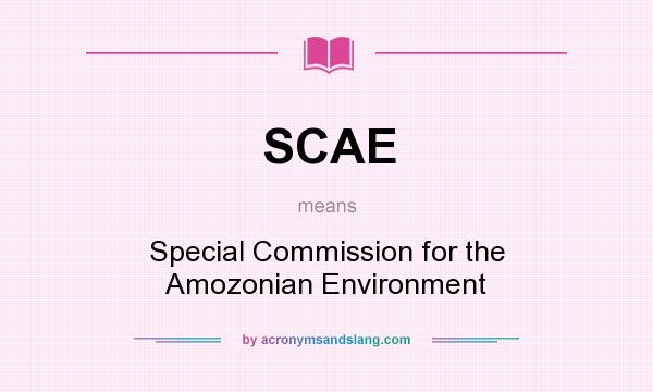 What does SCAE mean? It stands for Special Commission for the Amozonian Environment