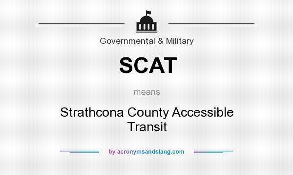 What does SCAT mean? It stands for Strathcona County Accessible Transit