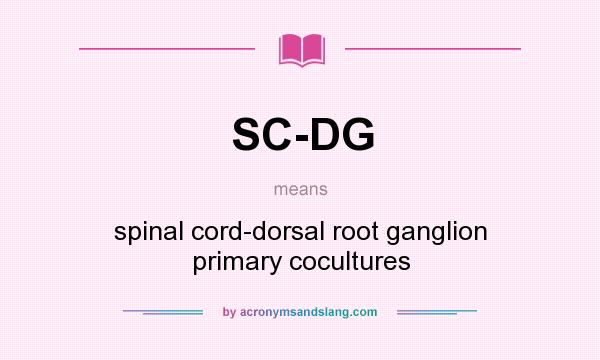 What does SC-DG mean? It stands for spinal cord-dorsal root ganglion primary cocultures