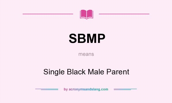 What does SBMP mean? It stands for Single Black Male Parent
