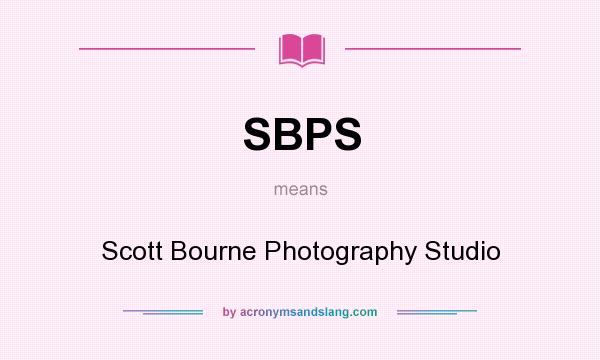 What does SBPS mean? It stands for Scott Bourne Photography Studio