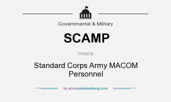 What does SCAMP mean? It stands for Standard Corps Army MACOM Personnel