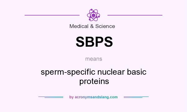What does SBPS mean? It stands for sperm-specific nuclear basic proteins