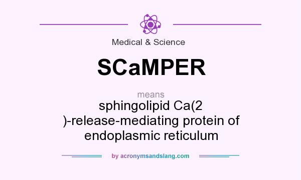 What does SCaMPER mean? It stands for sphingolipid Ca(2 )-release-mediating protein of endoplasmic reticulum