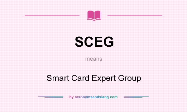 What does SCEG mean? It stands for Smart Card Expert Group